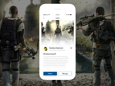 Simple Profile Mobile UI design gaming minimalist mobile profile sketch ui video games