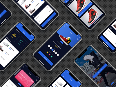 Dark fashion e-commerce design app home app logo ui