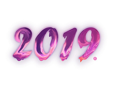 hello 2019 2019 branding design liquid photoshop typogaphy