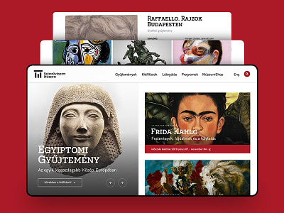 Museum of Fine Arts Budapest redesign - Desktop design fine arts fine arts branding home screen landing page museum oander oandermedia redesign ui