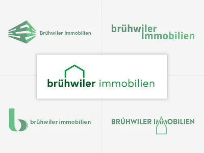 Logo concepts Brühwiler Immobilien branding brandingdesign corporatedesign corporateidentity customlogo designagency designstudio immobilien immobilienbewertung logo logodesigns logomark swissmade