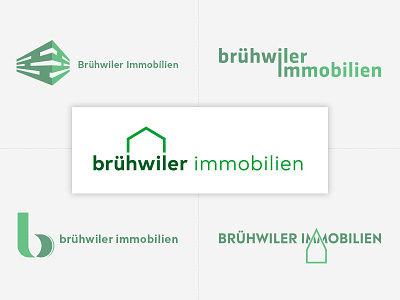 Logo concepts Brühwiler Immobilien branding brandingdesign corporatedesign corporateidentity customlogo designagency designstudio immobilien immobilienbewertung logo logodesigns logomark swissmade