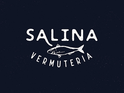 Salina. Branding blue brand branding composition design graphic grunge logo picto rock sea tipography vector