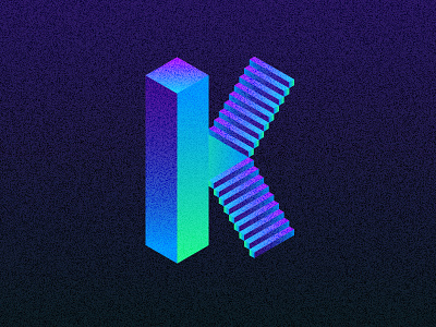 36days Of Type - K 36daysoftype alphabet black design gradient illustration k noise type ui