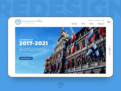 Inter Parliamentary Union Redesign design government homepage inter parliamentary union interface ipu landing page minima minimalism parliament redesign typography ui ui ux design web 2.0 webpage