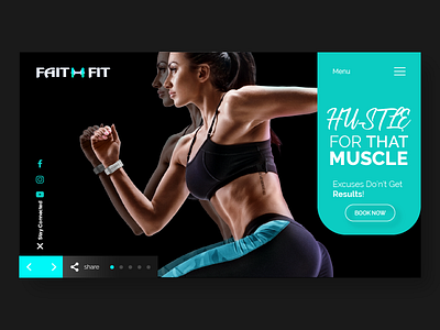 Faith Fit - Landing Page clean creative flat design landing design landing page minimal ui ux designer ux ui design vector website concept