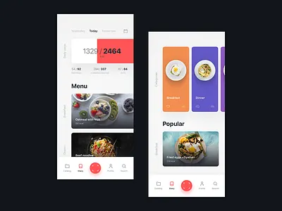 Food app (RDC | Qualifying Stage) app app concept clean creative design food app mobile mobile app mobile app design ui ui ux design uidesign ux