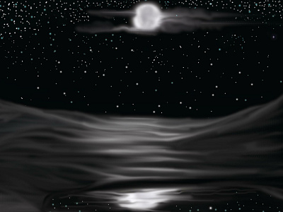 Moonlight adobe photoshop design digital painting visual art