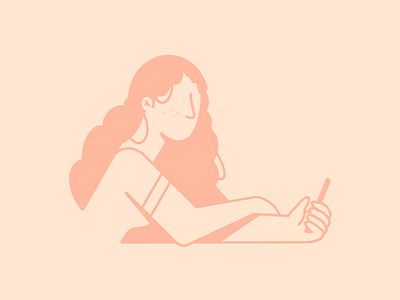 Illustration Swipe design editorial editorial illustration face illustration minimalist phone portrait procreate simple tinder woman