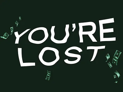 Day 1 - You're Lost art direction design graphic design type