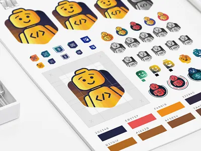 Pixel Perfect HTML Rebrand brand book grid logo mark design logo rebrand logo symbol master brand family pixel rebranding