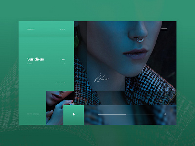 Lotus blur card colour concept design digital gradient interaction music photography screen ui ux website