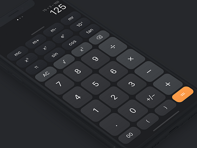 Calculator app calculator daily ui dailyui dark ios iphone mobile ui ux