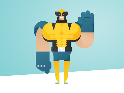 Geometric Superheroes: Wolverine character comics design fan art flat geometric art illustration marvel minimalistic design vector wolverine