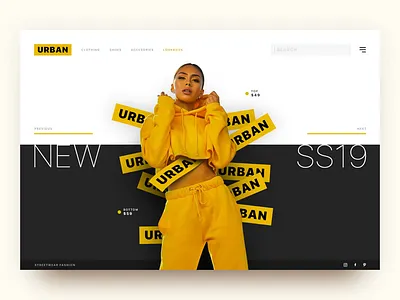 Concept design of urban streetwear website clean creative design desktop fashion interface simplicity streetwear ui uitrends urban userexperience ux uxdesign web webdesign