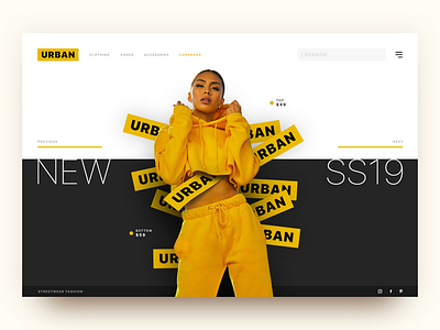 Concept design of urban streetwear website clean creative design desktop fashion interface simplicity streetwear ui uitrends urban userexperience ux uxdesign web webdesign