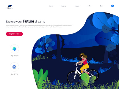 VR Virtual Reality Illustration experience design illustration ui ux ui ux design web concept