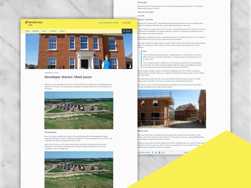 LendInvest Developer Case Study blog brand design graphic design video