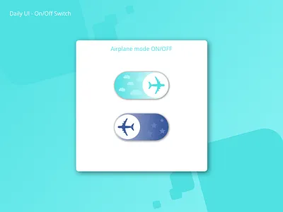 Daily UI - On/Off Switch app daily 100 daily 100 challenge dailyui design flat illustration ui ux vector web