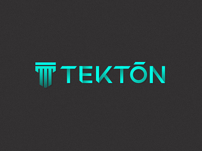 Tekton Logo column logo pillar sans serif sharp simple tower