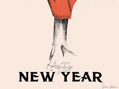 HappyNewYear design graphic illustration typography vector