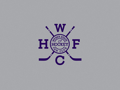 WSU Hockey Fan Club college design flat hockey logo simple sports x