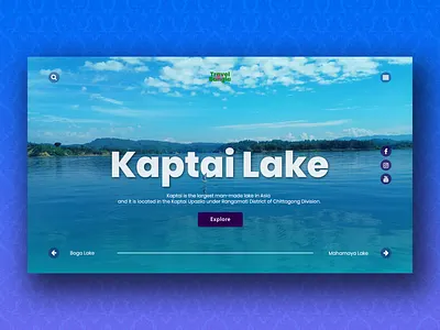 Travel Landing Page concept design lake landing page landing page concept nature sky travel ui ui design