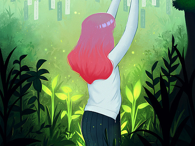 Tree of wishes book character design commission cover cover design design digital art digital painting drawing editoral for hire illustration illustrator painting
