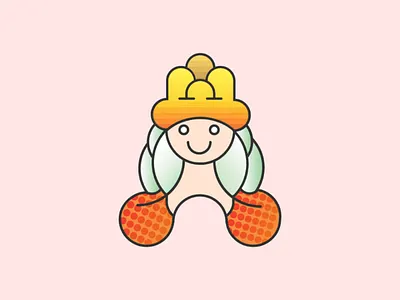 Princess art creative flat design illustration inspiration logo vector