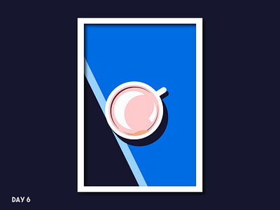 Coffee on Tabel adobe illustrator clean colors design dribbble flat illustration