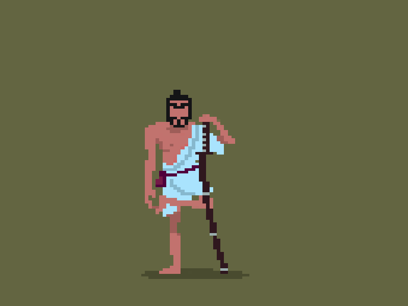 Seven Samurai edo gif japan japanese loop pixelart seven samurai