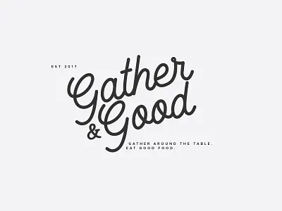 Gather & Good branding design g logo type vector