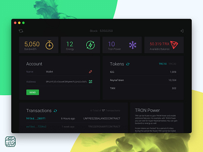 💲T R O N abstract app clean colorful crypto cryptocurrency dark design desktop fold mac minimal presentation tron ubuntu ui uidesign ux webdesign windows