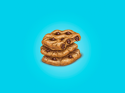 Cookies ad advertising blue chocolate cookie cozy food heating marshmallow poster resliastic smore smores snack united vector warm watercolor