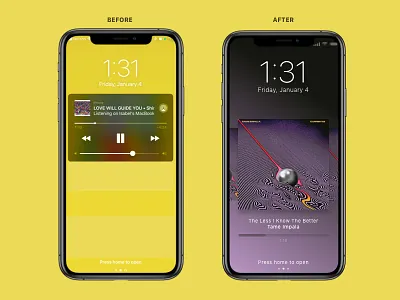 Music Player Lock Screen Update 009 apple daily ui daily ui 009 dailyui dailyui009 ios iphone lockscreen mobile music musicplayer spotify ui