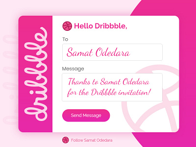 Thanks To Samat Odedara dribbble thanks thank you thanks for invite