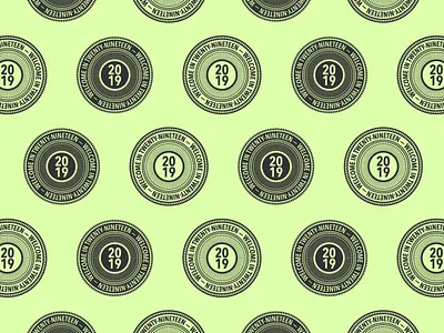 Welcome in 2019 2019 badge design follow me fun green lines logo shot welcome welcome page