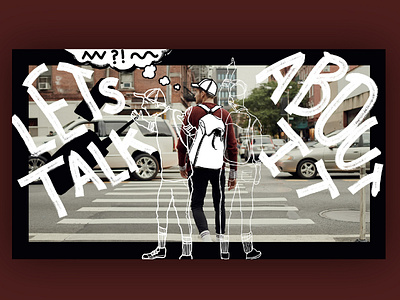 Let's Talk About It Series Design drawing marker street