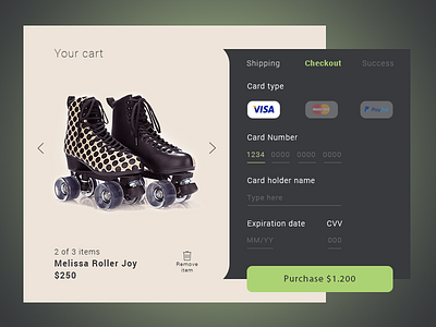 Credit Card Checkout - Daily UI #002 card challenge checkout dailyui design interface layout ui