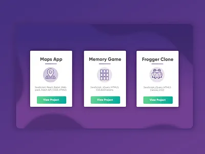 Portfolio Projects Section branding card design gradient icon illustration portfolio typogaphy ui website