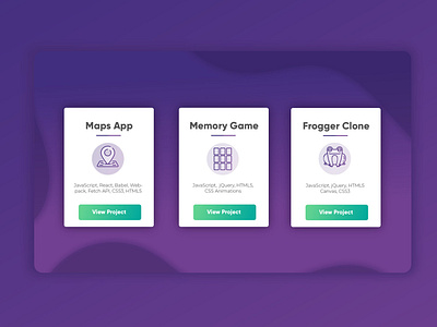 Portfolio Projects Section branding card design gradient icon illustration portfolio typogaphy ui website