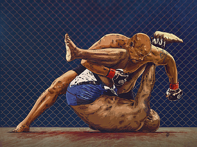 The Champion cormier cormiervlewis drawing illustration ipadart ipadillustration mma ufc