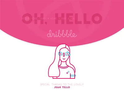 Hello Dribbblers! design flat illustration vector