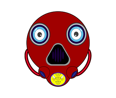 Red Mask design illustration