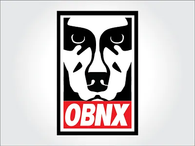 OBNX (its a dog) dog obey obnx sticker street art
