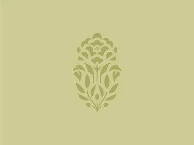 KFH Floral Mark branding floral flower identity illustration logo mark olive branch peony