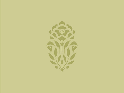 KFH Floral Mark branding floral flower identity illustration logo mark olive branch peony