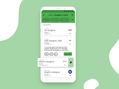 Daily UI 050 - Job Listing 050 app challenge daily daily ui design job listing mobile ui ux