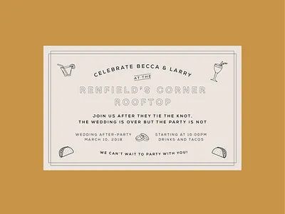 wedding after-party invitation invitation wedding