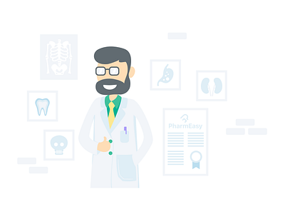 Doctor app design doctor flat design illustration medical medicine medicine app minimal ui design vector